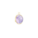 Gold Domed Lavender Quartz Wellbutrin Pendant