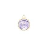 Gold Domed Lavender Quartz Wellbutrin Pendant