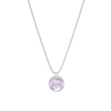 Silver Domed Lavender Quartz Wellbutrin Pendant