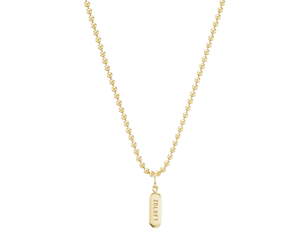 Gold Zoloft Necklace